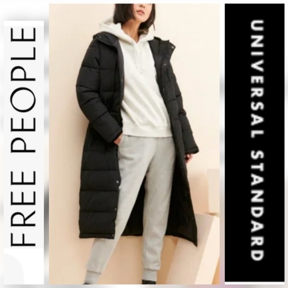 Free People X Universal Standard Everest Long Puffer Coat